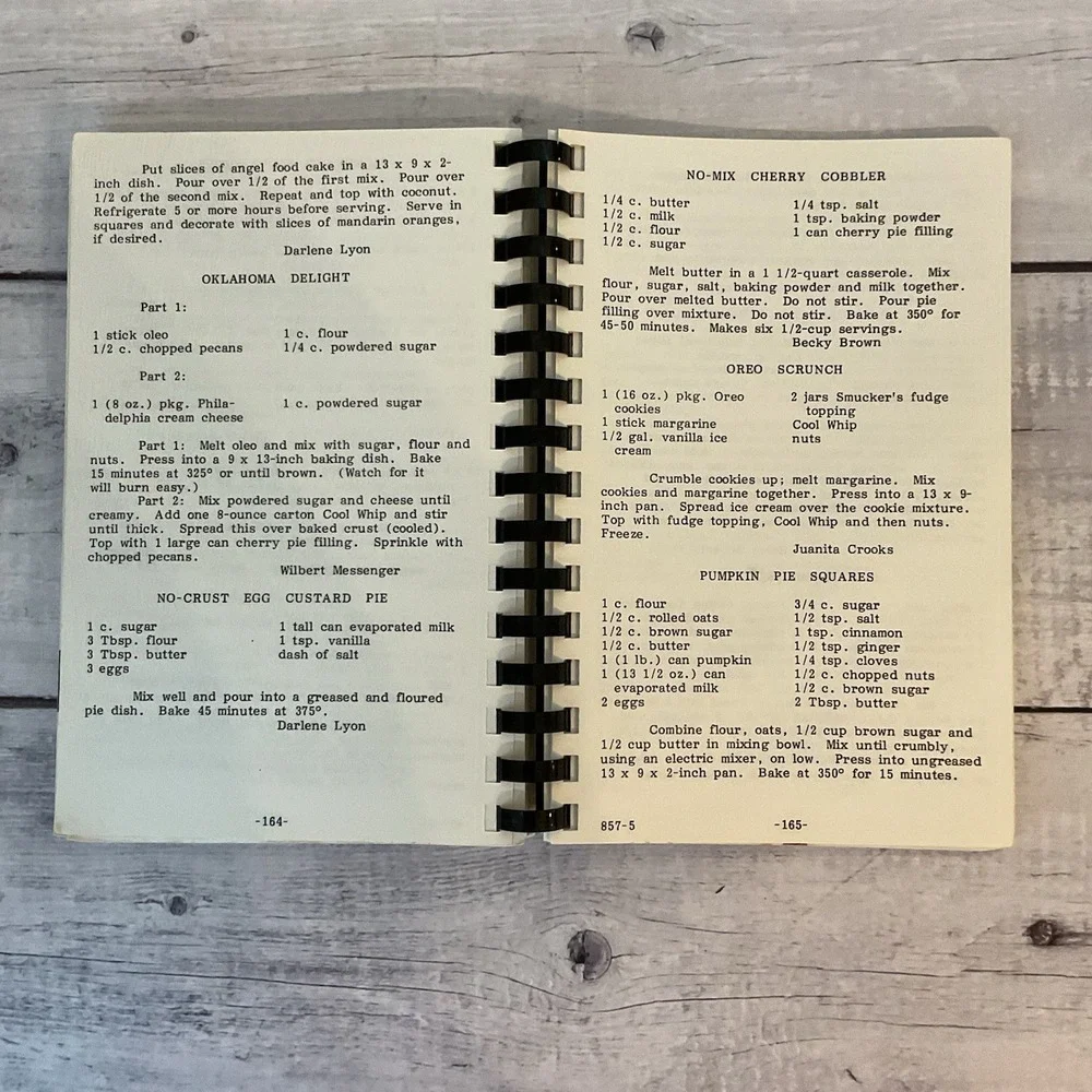 Country Cookbook Church Of The Nazarene Woodward Oklahoma 1984 Recipes